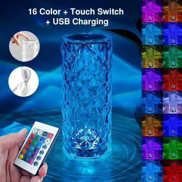 16 Color Daimond Crystal Lamp With Remote LED - Image 4