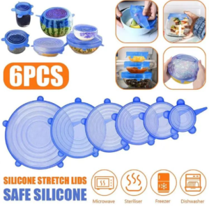 6Pcs Universal Food Silicone Cover